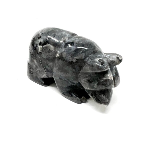 Larvikite Bear Carving Flashy high quality natural healing crystal carving stone - Picture 2 of 5